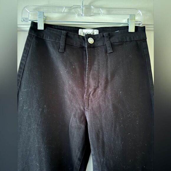 Tricot by C'est toi black denim kick flare high waisted pants 26 - Picture 11 of 14